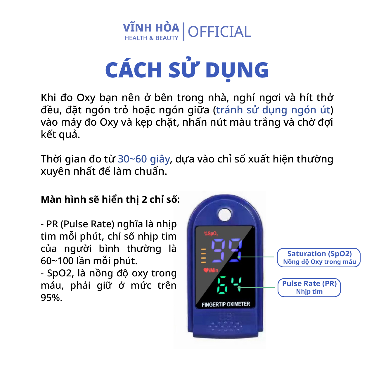 Máy đo SPO2, đo nhịp tim, đo nồng độ oxy trong máu